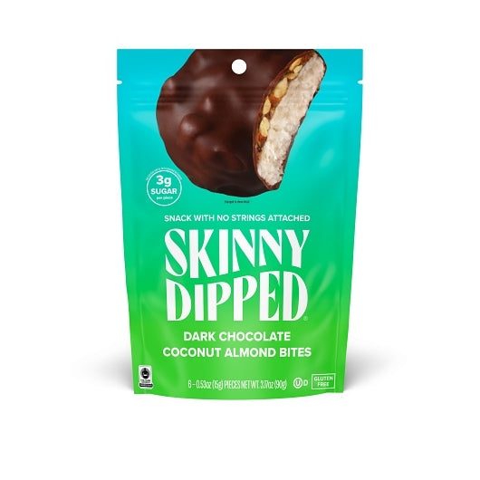 SkinnyDipped Dark Chocolate Coconut Bites, 10 x 3.17 oz Case - Candy & Confections