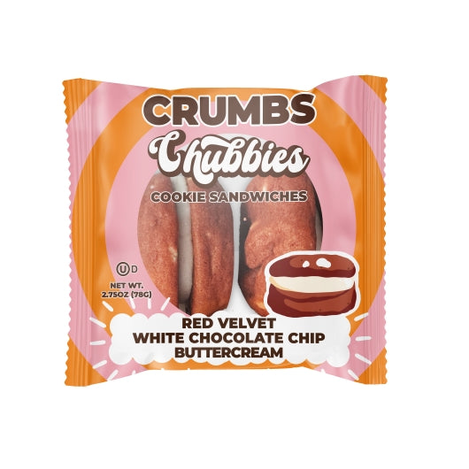 Crumbs Bakeshop Chubbies Red Velvet White Buttercream Cookie Sandwich, 12 x 2.75 oz Case - Bakery & Desserts - image 2