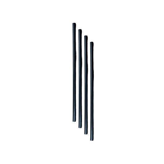 StrawFish 4.75" Stirrer Unwrapped Black Biodegradable, 10 x 500 ct Case - Straws & Stirrers