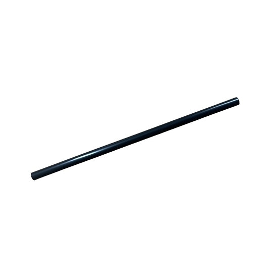 StrawFish 7.75" Jumbo Straw Unwrapped Black Biodegradable, 10 x 500 ct Case - Straws & Stirrers