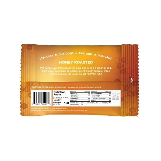 Pecan Nation Honey Roasted Pecans, 3 x 8 x 2.25 oz Case - Nuts & Seeds - image 2