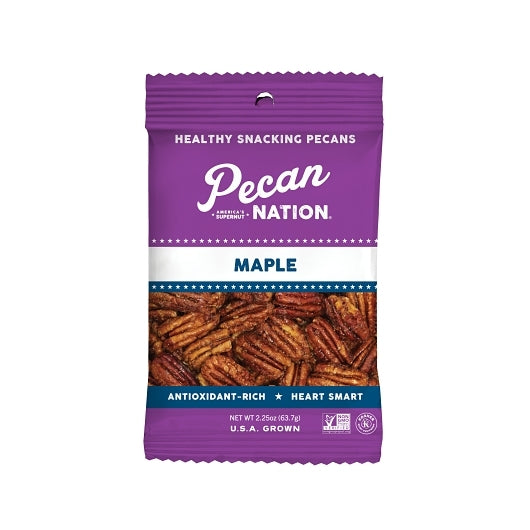 Pecan Nation Maple Pecans, 3 x 8 x 2.25 oz Case - Nuts & Seeds