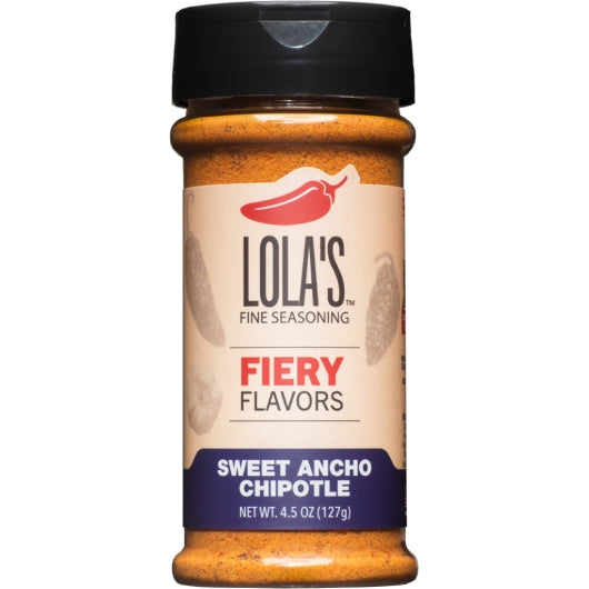 Lola's Fine Seasonings Sweet Ancho Chipotle Seasoning, 12 x 4.5 oz Case - Spices Seasonings