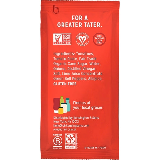 Sir Kensington's Classic Ketchup Single Serve, 600 x 18 GR Case - DOT product image 6