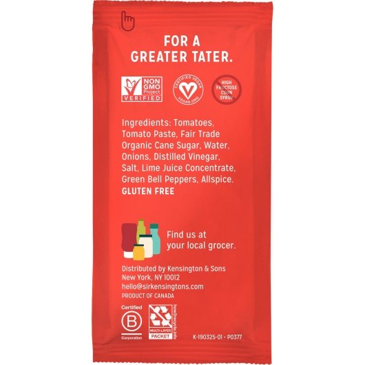 Sir Kensington's Classic Ketchup Single Serve, 600 x 18 GR Case - DOT product image 7