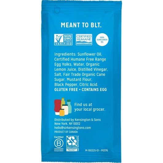 Sir Kensingtons Mayonnaise Squeeze Mayonnaise Single Serve, 600 x 0.47 fl oz Case - DOT product image 7