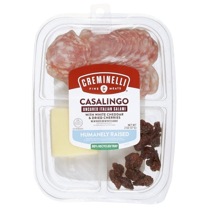 Cremenelli Fine Meats Uncured Italian Casalingo Salami with White Cheddar & Dried Cherries, 12 x 1 each Case - DOT product image 4