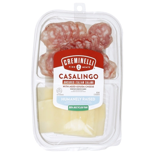 Creminelli Fine Meats Uncured Italian Casalingo Salami with Aged Gouda Cheese, 12 x 1 each Case - DOT product image 6