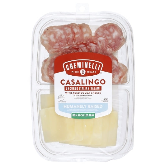Creminelli Fine Meats Uncured Italian Casalingo Salami with Aged Gouda Cheese, 12 x 1 each Case - DOT product image 4
