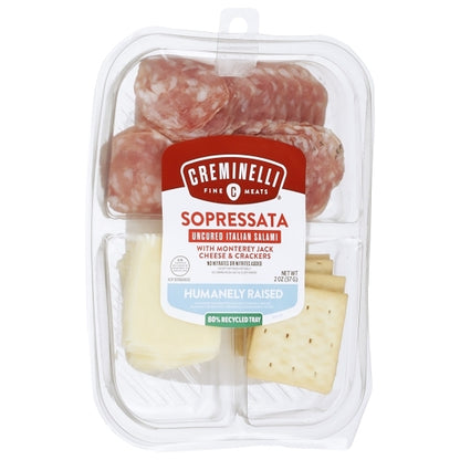Creminelli Fine Meats Sopressata, Monterey Jack & Crackers Snack Pack, 12 x 2 oz Case - DOT product image 6