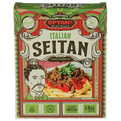 Upton's Naturals Italian Seitan, 6 x 8 oz Case - Prepared Foods