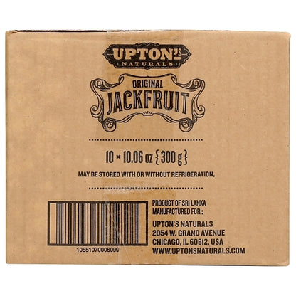 Upton's Naturals Original Jackfruit, 10 x 10.6 oz Case - GS1 closed shipping case image