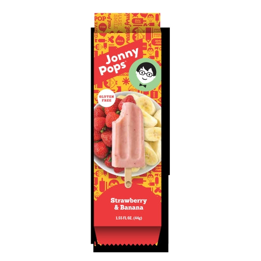 JonnyPops Strawberry Banana Creamy Smoothie on a Stick, 96 x 1 each Case - Frozen Fruit