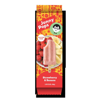 JonnyPops Strawberry Banana Creamy Smoothie on a Stick, 96 x 1 each Case - Frozen Fruit