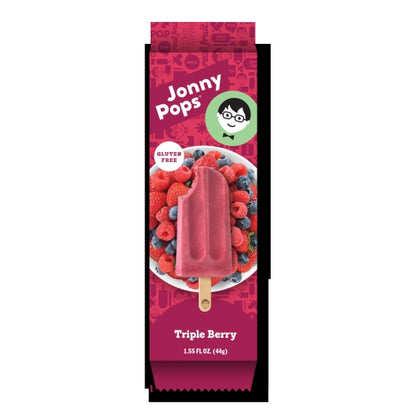 JonnyPops Triple Berry Creamy Smoothie on a Stick, 96 x 1 each Case - Beverages