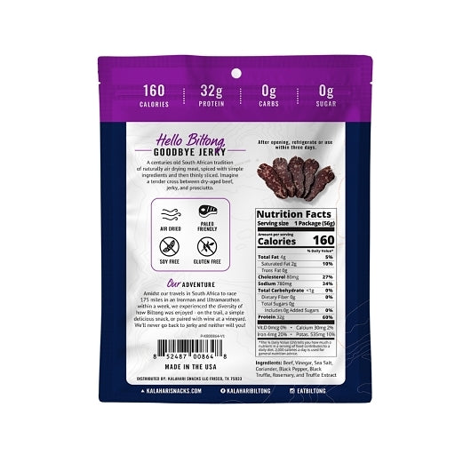 Kalahari Sliced Biltong Rosemary Truffle Case, 8 x 2 oz Case - Spices Seasonings - image 2