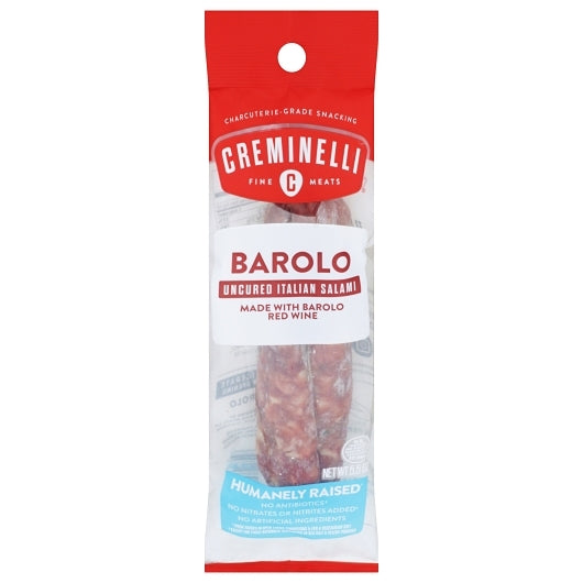Creminelli Fine Meats Barolo Uncured Italian Salami Made With Barolo Red Wine, 9 x 1 each Case - DOT product image 2