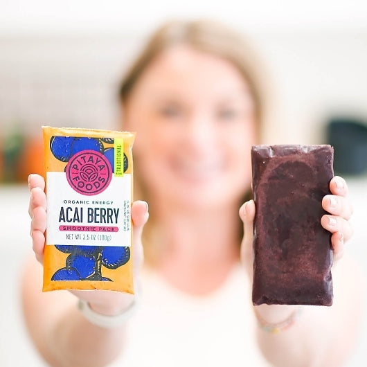 Pitaya Plus Organic Acai Traditional Smoothie Packs, 60 x 100 GR Case - Beverages