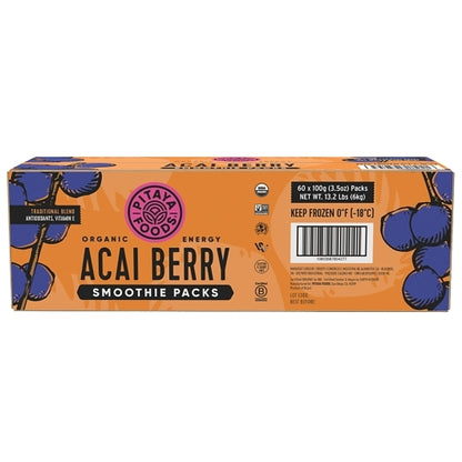 Pitaya Plus ORGANIC ACAI TRADITIONAL SMOOTHIE PACKS, 60 x 100 GR Case - DOT product image 4