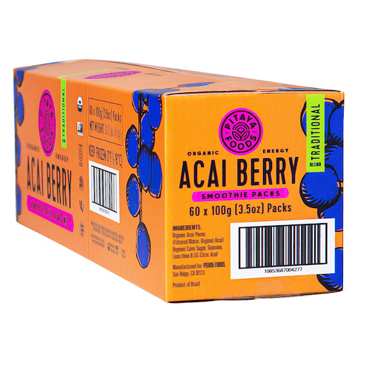 Pitaya Plus ORGANIC ACAI TRADITIONAL SMOOTHIE PACKS, 60 x 100 GR Case - DOT product image 5