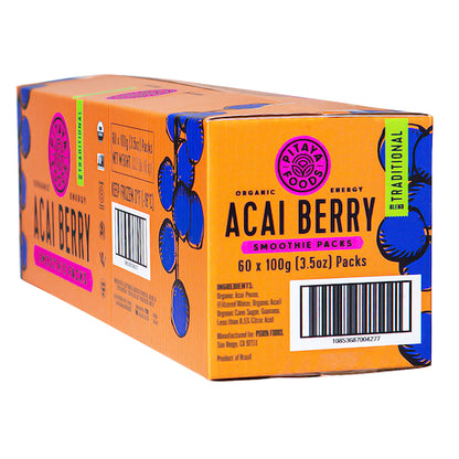 Pitaya Plus ORGANIC ACAI TRADITIONAL SMOOTHIE PACKS, 60 x 100 GR Case - DOT product image 5