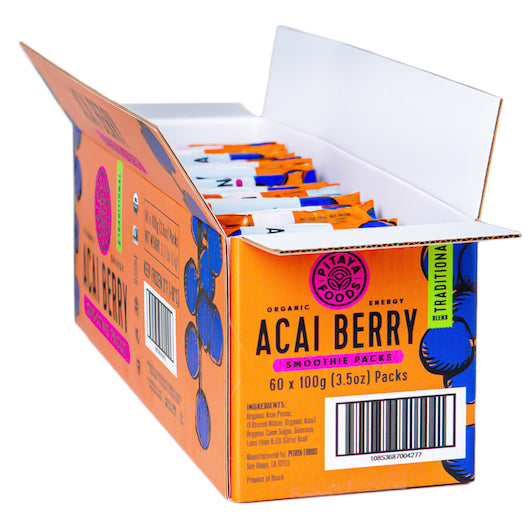 Pitaya Plus ORGANIC ACAI TRADITIONAL SMOOTHIE PACKS, 60 x 100 GR Case - DOT product image 6