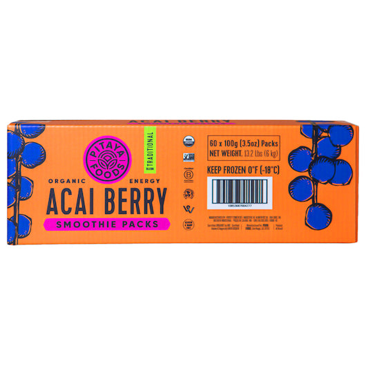 Pitaya Plus ORGANIC ACAI TRADITIONAL SMOOTHIE PACKS, 60 x 100 GR Case - DOT product image 7