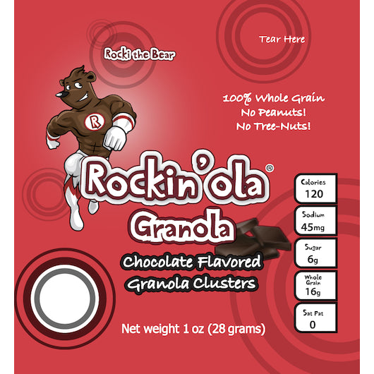 Rockin'Ola Chocolate Granola Snack, 250 x 28 GR Case - Breakfast Foods