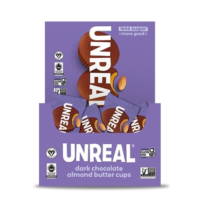 Unreal Candy Dark Chocolate Almond Butter Cup Caddy Case, 6 x 40 x 0.5 oz Case - DOT product image 2