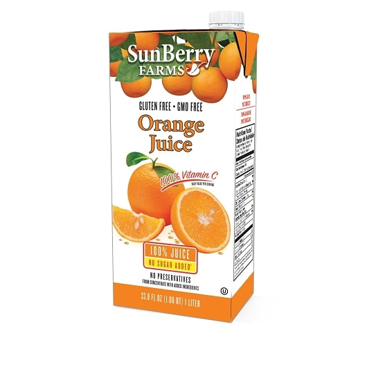 Sunberry Farms ORANGE JUICE 100%, 12 x 33.8 fl oz Case - DOT product image 8