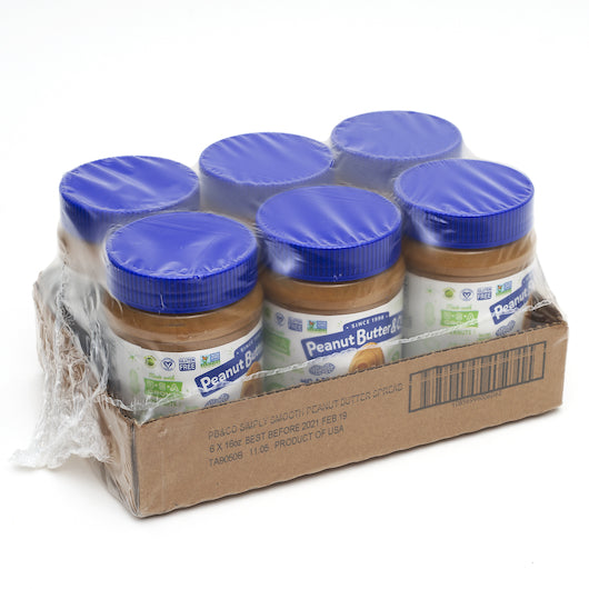 Peanut Butter & Co All Natural Simply Smooth Peanut Butter Spread, 6 x 16 oz Case - DOT product image 5