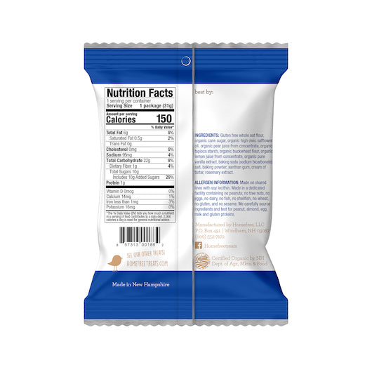 Homefree Vanilla Mini Cookies Single Serve, 10 x 1.1 oz Case - DOT product image 4