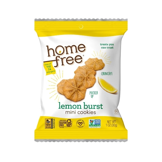 Homefree Gluten-Free Mini Cookies Lemon Burst, 30 x 1 oz Case - Bakery & Desserts