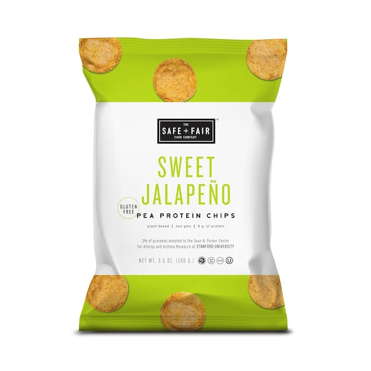 Safe + Fair Pea Protein Chips - Sweet Jalapeno, 12 x 3.5 oz Case - DOT product image 7