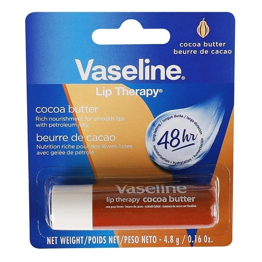 Vaseline Cocoa Butter Lip Therapy Cream, 24 x 0.16 fl oz Case - Health & Personal Care