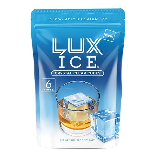 Lux Ice Retail Cubes, 6 x 20 oz Case - Water - image 2