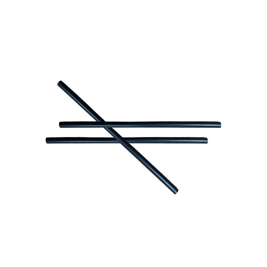 StrawFish 5.75" Jumbo Cocktail Straw Unwrapped Black Biodegradable, 10 x 500 ct Case - Straws & Stirrers - image 2