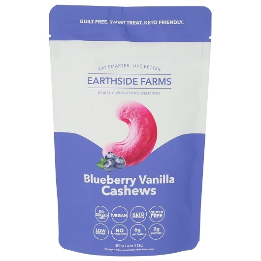 Earthside Farms Blueberry Vanilla Cashews, 10 x 4 oz Case - Nuts & Seeds - image 2