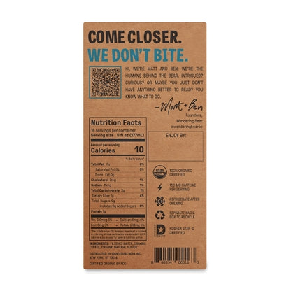 Wandering Bear Coffee VANILLA COLD BREW COFFEE CASE, 3 x 96 fl oz Case - DOT product image 5
