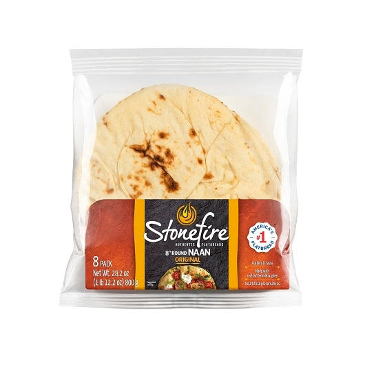 Stonefire 8 INCH Original Round naan, 6 x 8 PC Case - Breads, Rolls & Buns