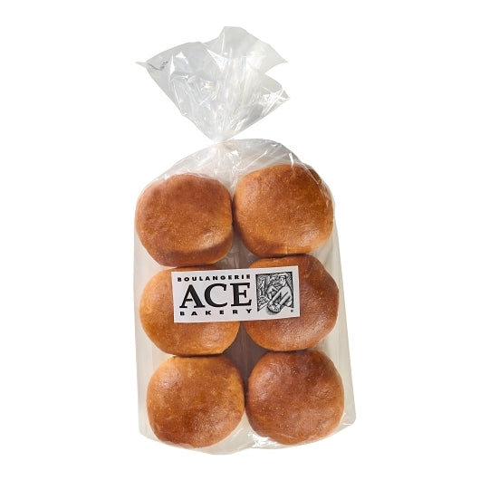 Ace Bakery 4" Classic Burger Bun, 12 x 6 x 3.17 oz Case - Breads, Rolls & Buns