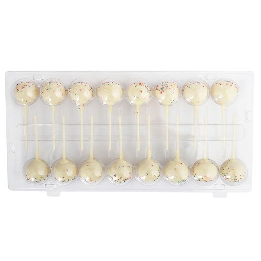 iNKLeS White Chocolate Birthday Cake Pop, 6 x 16 PC Case - Bakery & Desserts - image 2