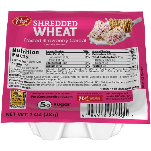 Post Strawberry Cereal, 96 x 1 oz Case - Breakfast Foods