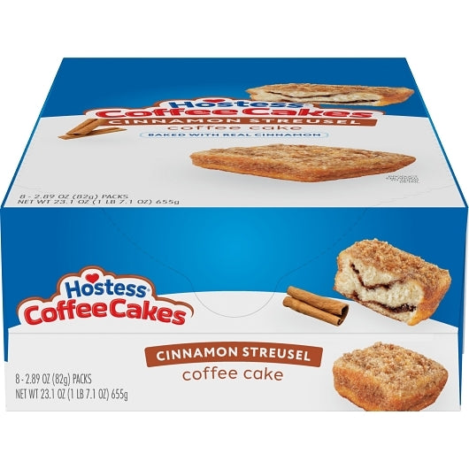 Hostess Single Serve Coffee Cake Snack, 6 x 8 x 2.89 oz Case - Bakery & Desserts