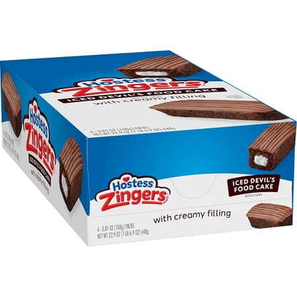 Hostess Single Serve Chocolate Zinger Snack, 6 x 6 x 3.81 oz Case - DOT product image 6
