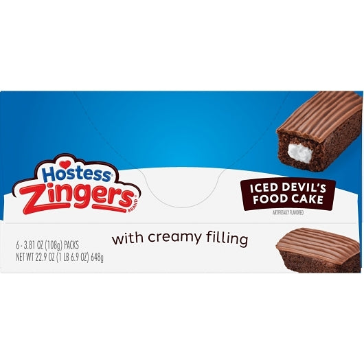 Hostess Single Serve Chocolate Zinger Snack, 6 x 6 x 3.81 oz Case - DOT product image 4