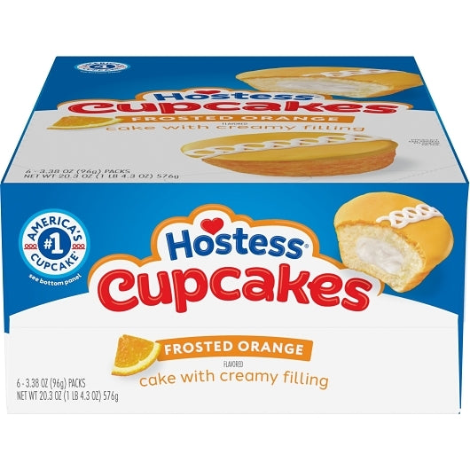 Hostess Single Serve Orange Snack Cupcake, 6 x 6 x 3.38 oz Case - DOT product image 2