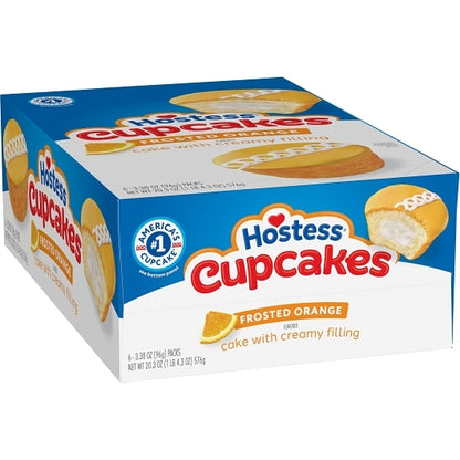 Hostess Single Serve Orange Snack Cupcake, 6 x 6 x 3.38 oz Case - DOT product image 6