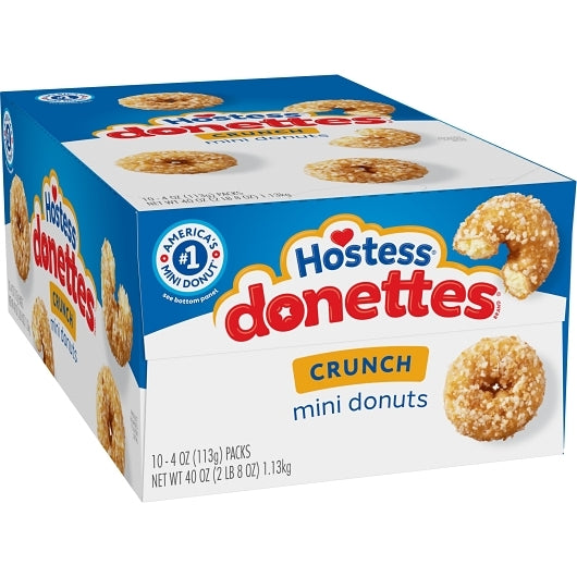 Hostess Mini Single Serve Crunch Donettes Snack, 6 x 10 x 4 oz Case - DOT product image 3
