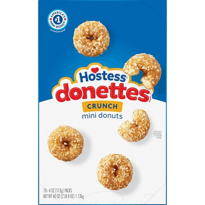 Hostess Mini Single Serve Crunch Donettes Snack, 6 x 10 x 4 oz Case - DOT product image 7